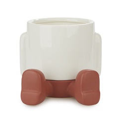 alvi Flower Pot MrSitty Colour red and white Character-shaped plant pot With container to collect ex