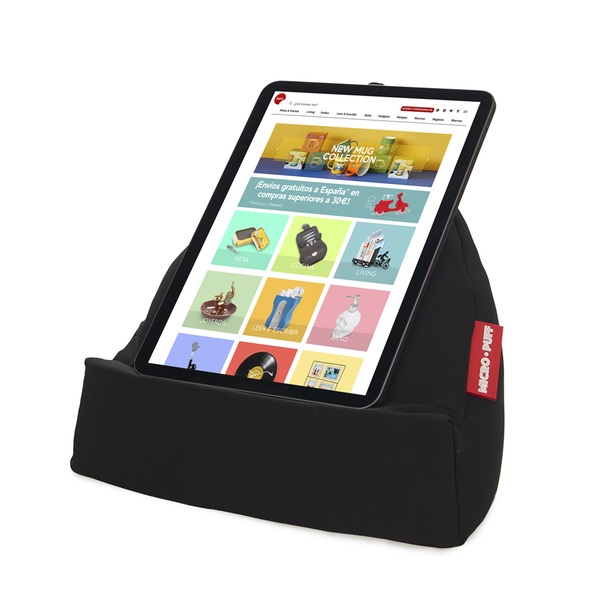 alvi Support tablette Micro Puff Couleur noir Coussin pour tablette, smartphone, e-books Déhoussable