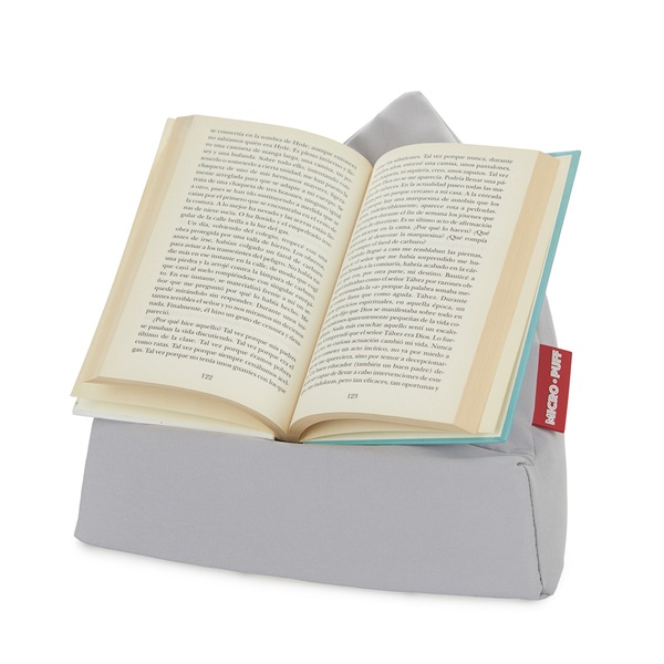 alvi Tablet holder Micro Puff Colour gray Cushion for tablet, smartphone, e-books Cotton bag Polyest
