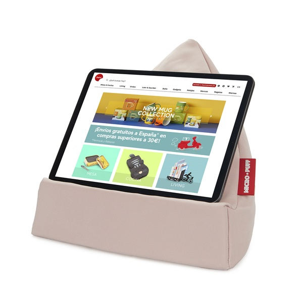 alvi Soporte Tablet Micro Puff Color rosa Cojín para tablet, smartphone, e-books Desenfundable Con b
