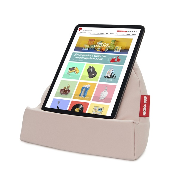 alvi Soporte Tablet Micro Puff Color rosa Cojín para tablet, smartphone, e-books Desenfundable Con b