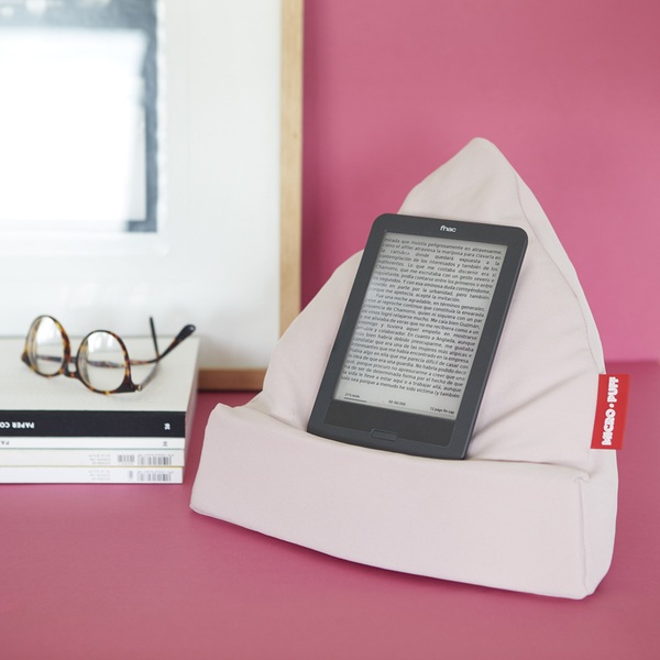 alvi Soporte Tablet Micro Puff Color rosa Cojín para tablet, smartphone, e-books Desenfundable Con b