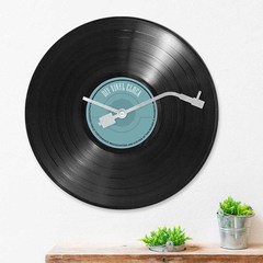 Balvi Horloge murale Soundtracks Couleur noir Vinyle non inclus Mettez votre disque LP préféré