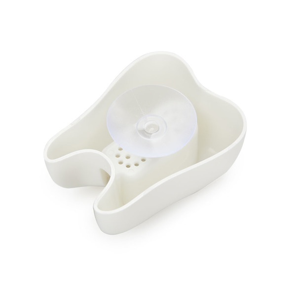Balvi Soporte cepillo dental Toothy Color blanco Set de 2 piezas Con ventosa Plástico ABS