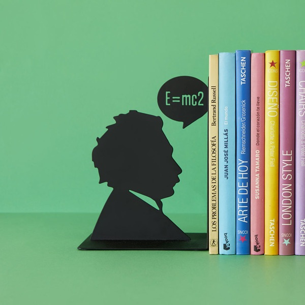 Balvi Bookend Einstein Colour black Decorative bookend with iconic Albert Einstein figure Iron 17 cm