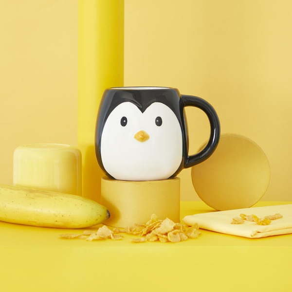 alvi Mug Pingo pingouin en forme de coupe la tête capacité 400ml Lave-vaisselle et micro-ondes Céram