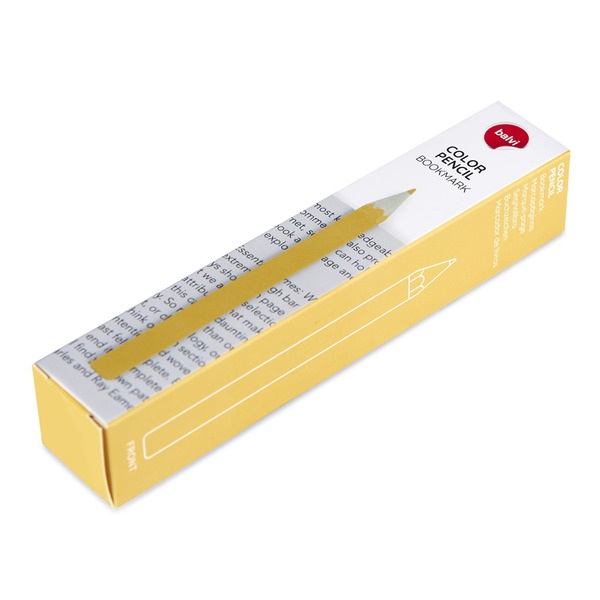 Balvi Marque-page Color Pencils Couleur : jaune En forme de crayon de couleur