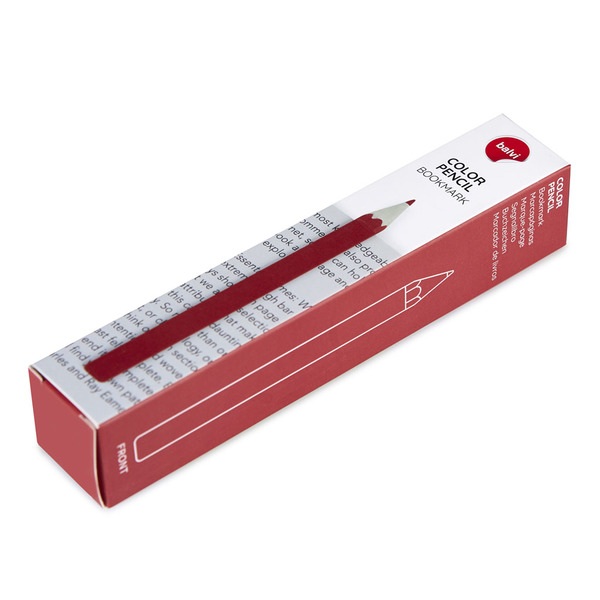 alvi Marcapáginas Color Pencil Color rojo En forma de lápiz de color Divertido Regalo para lectores