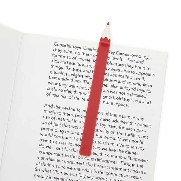 alvi Marcapáginas Color Pencil Color rojo En forma de lápiz de color Divertido Regalo para lectores