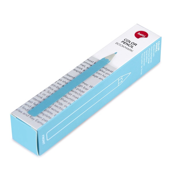 alvi Marcapáginas Color Pencil Color azul En forma de lápiz de color Divertido Regalo para lectores