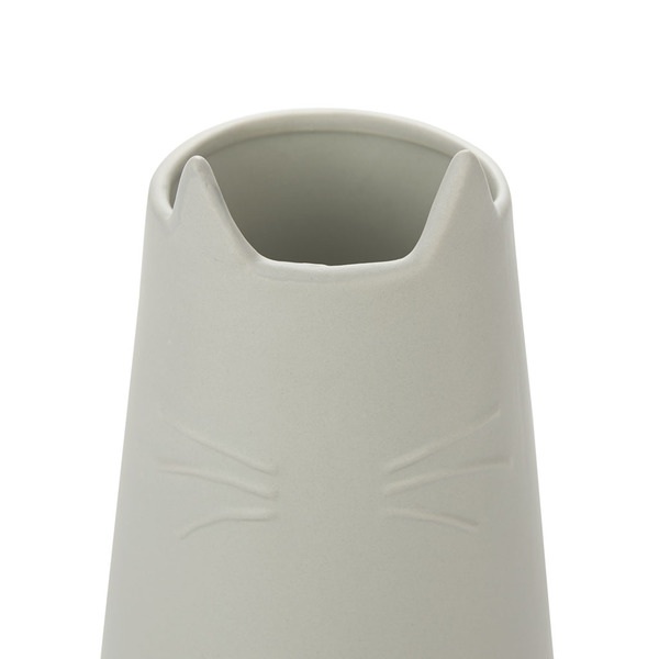 alvi Pot multi-usages Meow Couleur gris Pot décoratif En forme de chat Utilisations multiples 20,5x1
