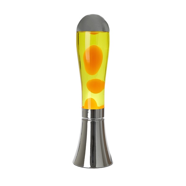 alvi Lampada Lava Magma Colore Argento / giallo Oggetto decorazione Dimensioni XL Alluminio/vetro 45