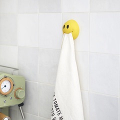 Balvi Cloth holder Smile Set of 3 hangers 3M adhesive Emoticon-shaped PlasticVERY PRACTICAL