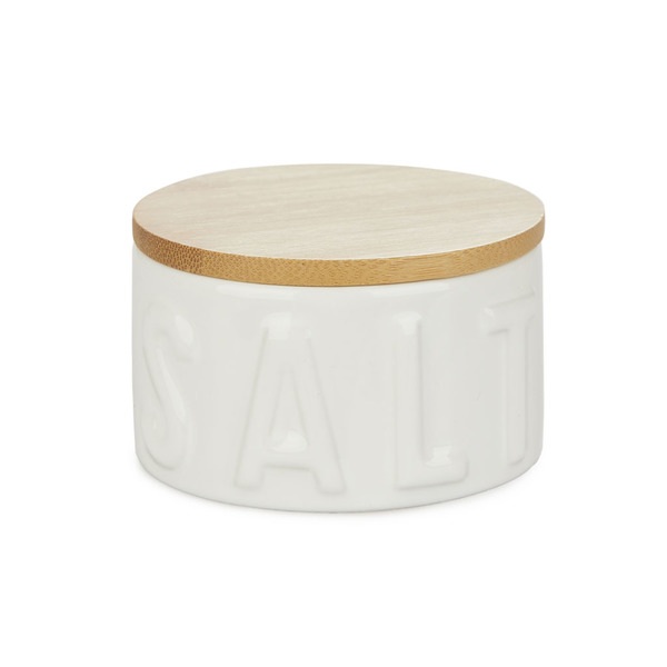 Balvi Barattolo sale in scaglie Salt Colore bianca Con tappo Bamboo/ceramicaDECORATIVO