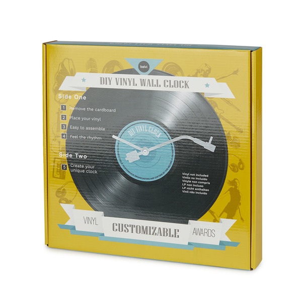 alvi Orologio da parete Soundtracks Colore nero Esclude vinile Aggiungi il tuo LP del disco preferit