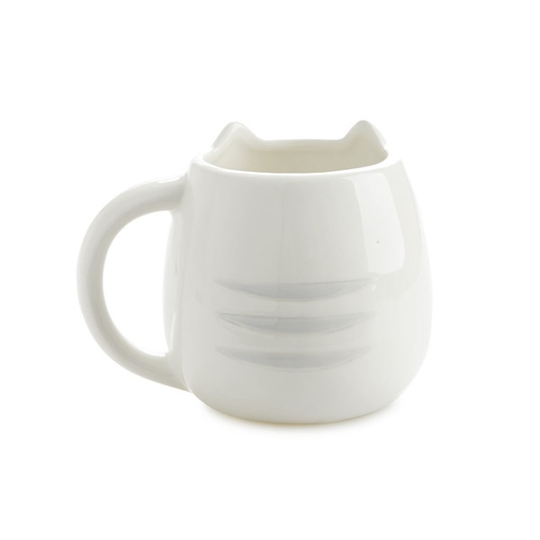 alvi Mug Kitty Taza en forma de cabeza de gato Capacidad 400ml Apta para lavavajillas y microondas C