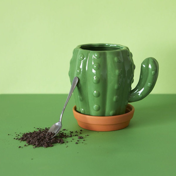 alvi Mug Cactus Coppa a forma di cactus capacità di 450ml Lavabile in lavastoviglie e forno a microo