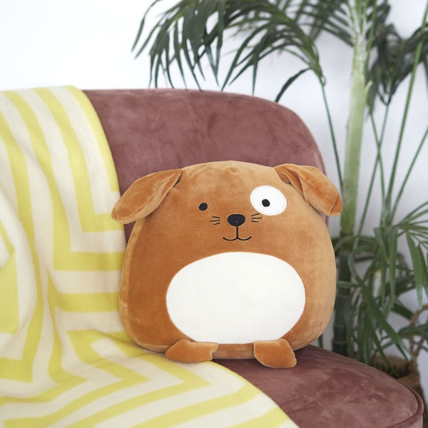 Balvi Coussin Woof! Couleur marron Très doux et mou PolyesterTRÈS DOUX