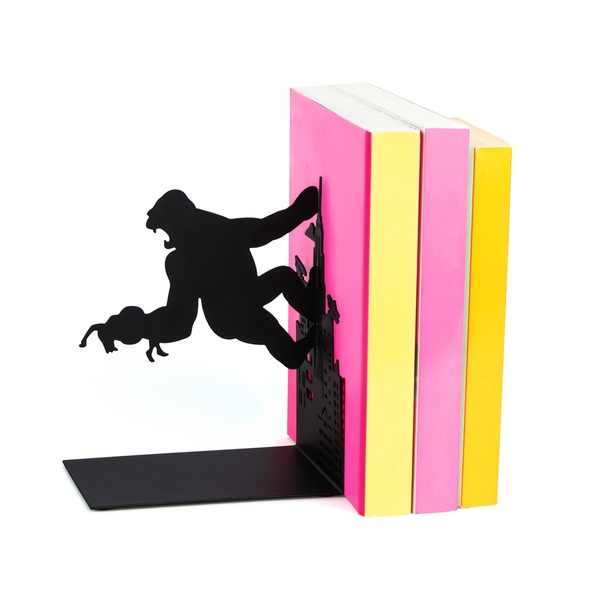 Balvi - Kong sujetalibros decorativo de metal en color negro