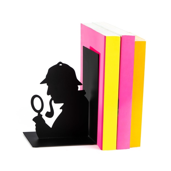 Balvi - Sherlock Schwarze Buchstützte aus Metall