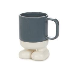 Balvi Mug Mr Standy Colour blue Ideal for coffee and tea Includes plate Ceramic