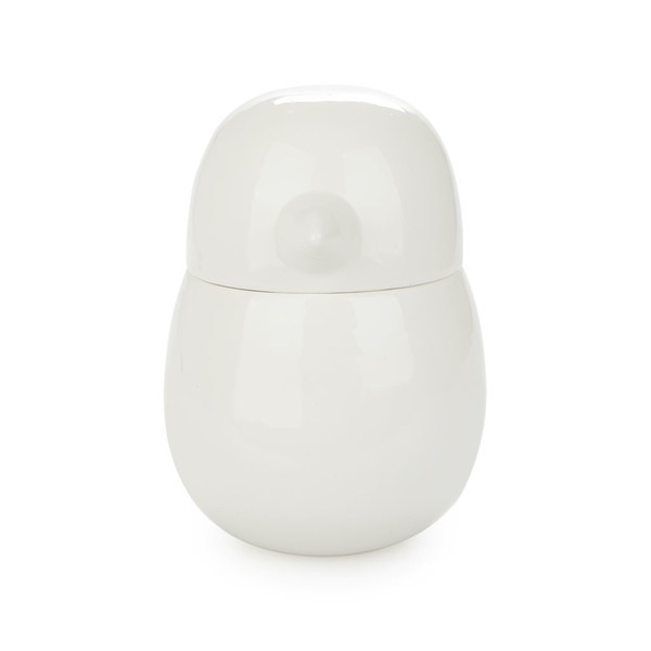 Balvi Azucarero Birdie Color blanco Recipiente para Azúcar en Forma de Pájaro Porcelana/metal