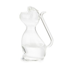 alvi Jarra para agua Meow Color transparente Jarra de Cristal en Forma de Gato Capacidad 1L Borosili