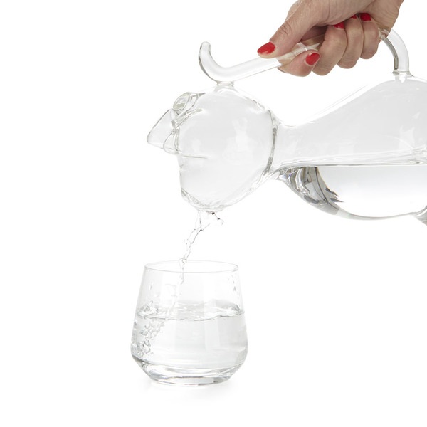 Balvi Carafe d'eau Meow Couleur transparent Carafe en verre en forme de chat 1L Borosilicate