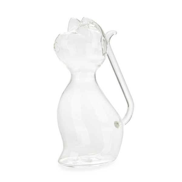 Balvi Carafe d'eau Meow Couleur transparent Carafe en verre en forme de chat 1L Borosilicate