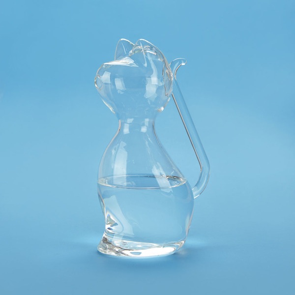 Balvi Carafe d'eau Meow Couleur transparent Carafe en verre en forme de chat 1L Borosilicate