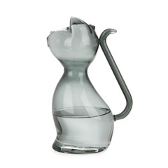 Balvi Water jar glass Meow Colour gray Cat shaped Capacity 1L Borosilicate