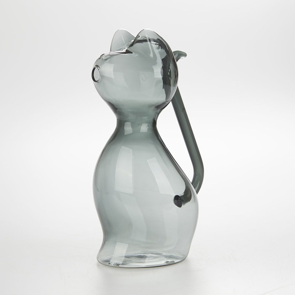 Balvi Water jar glass Meow Colour gray Cat shaped Capacity 1L Borosilicate