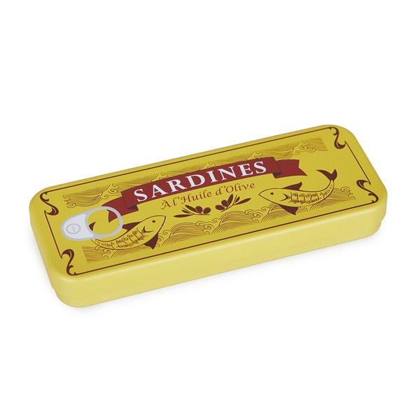 Balvi Cavatappi Sardines Colore blu Cavatappi con scatola metallica Latta