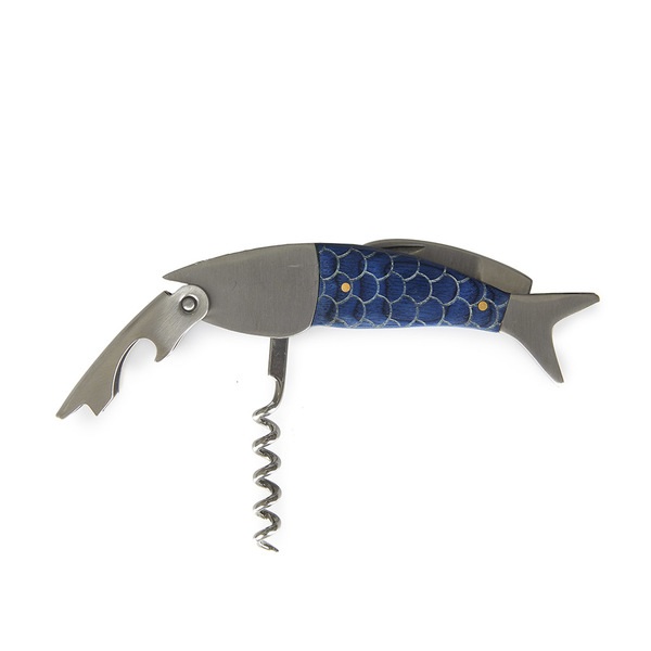 Balvi Cavatappi Sardines Colore blu Cavatappi con scatola metallica Latta