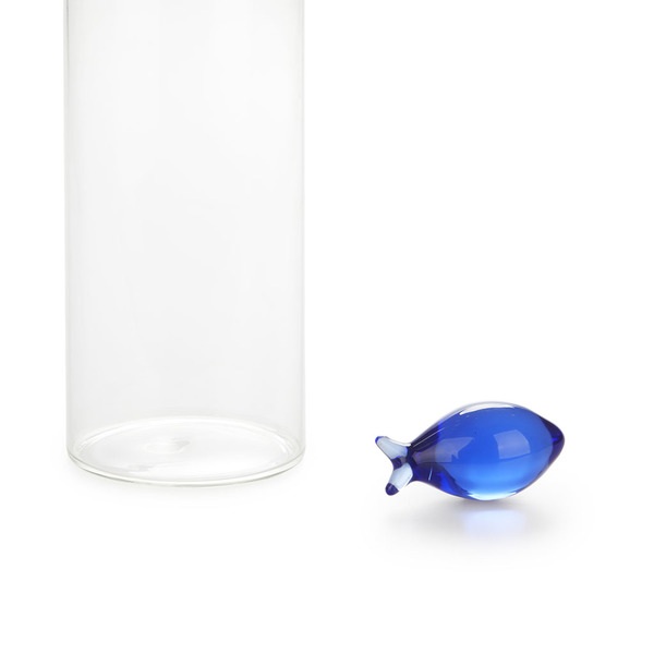 Balvi Botella de agua Gourami Color azul Con Tapón en Forma de Pez 1