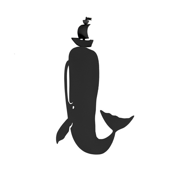 alvi Marcapáginas Moby Dick Color negro Inspirado en la Famosa Novela Mobydick Divertido Regalo para