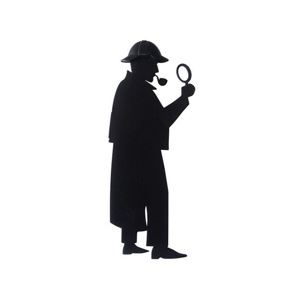 alvi Marcapáginas Sherlock Color negro Inspirado en la Famosa Novela Sherlock Holmes Divertido Regal