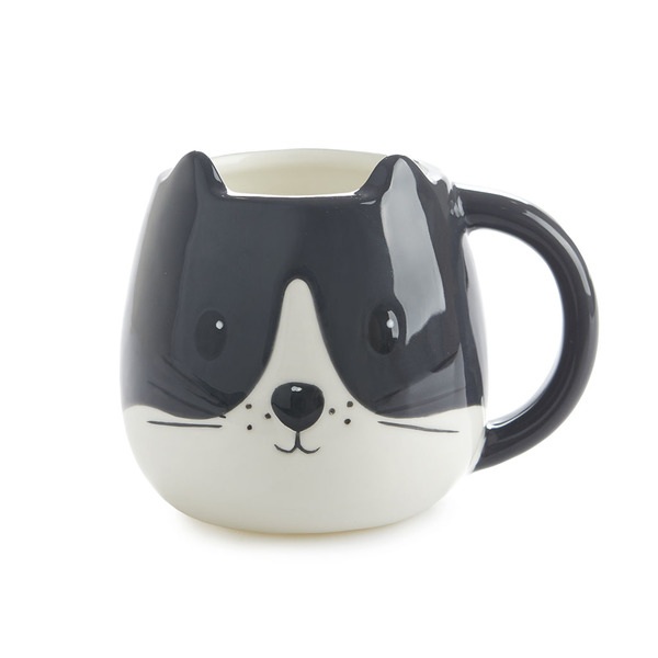 alvi Mug Kitty Couleur blanc Tasse en forme de tête de chat Capacité de 400 ml Passe au lave-vaissel
