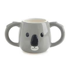 alvi Mug Koala Couleur gris Tasse en forme de tête de Koala Capacité de 400 ml Passe au lave-vaissel