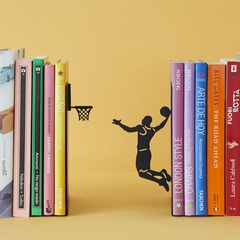 alvi Serre-livres Slam Dunk Couleur noir Support de livres pour étagère en forme de joueur de Basket