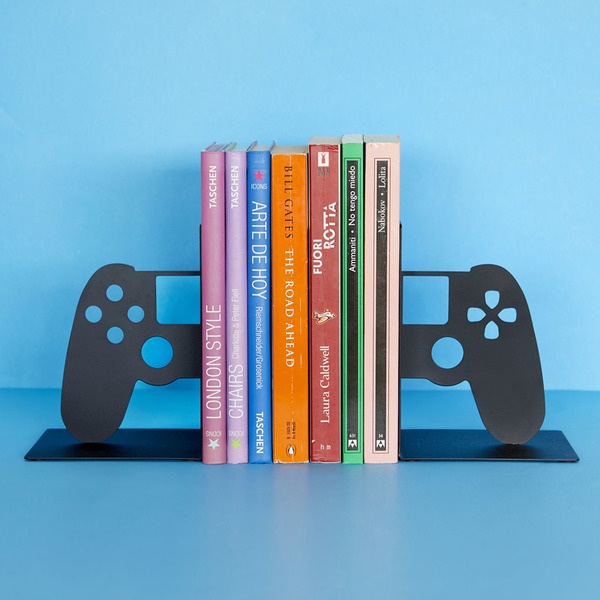 alvi Soporte videojuegos Joypad Color negro Sujetador de Videojuegos Para Estanteria con Forma de Ma