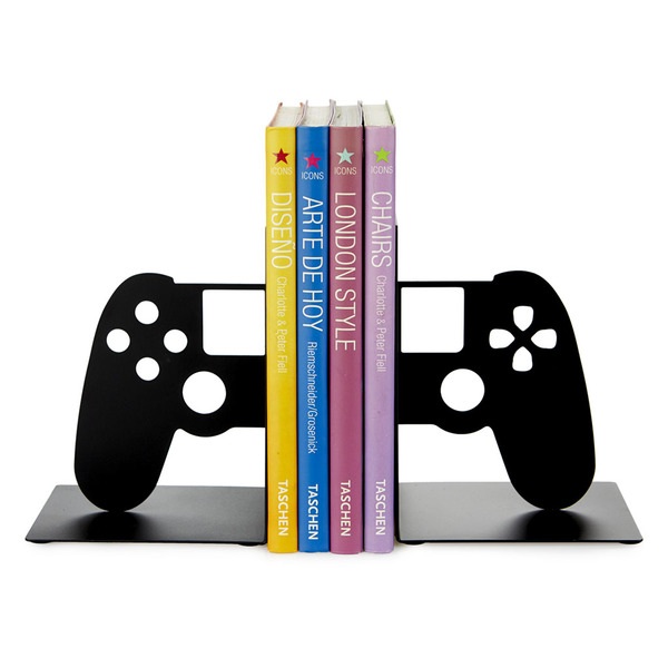 alvi Soporte videojuegos Joypad Color negro Sujetador de Videojuegos Para Estanteria con Forma de Ma
