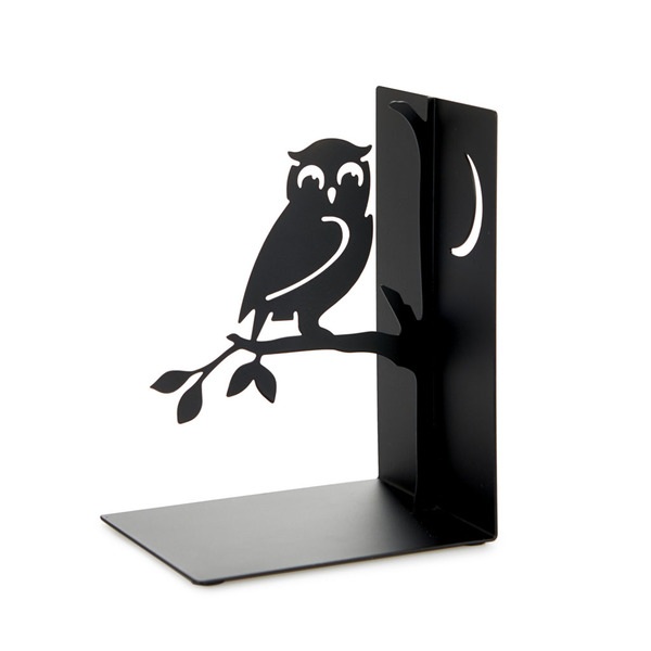 alvi Fermalibri Book Guard Colore nero Supporto da scaffale per libri a forma di Gufo Divertente per