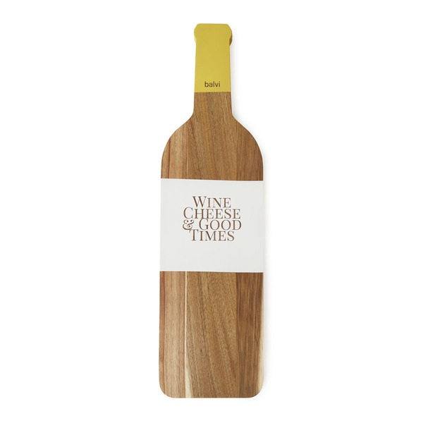 alvi Tabla queso The Bottle Bandeja de Acacia para Cortar y Servir Quesos en Forma de Botella de Vin