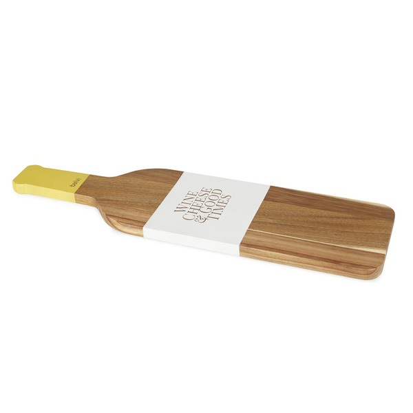 alvi Tabla queso The Bottle Bandeja de Acacia para Cortar y Servir Quesos en Forma de Botella de Vin