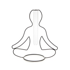 Balvi Silhouette Vase Colour black Decorative vase Yoga pose shaped Metal/glass