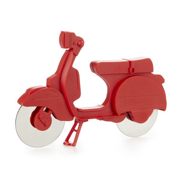 Balvi Pizzaschneider Scooter Farbe Rot ABS-Kunststoff/EdelstahlLUSTIGES DESIGN