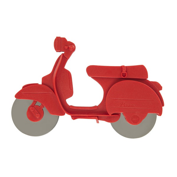 Balvi Pizzaschneider Scooter Farbe Rot ABS-Kunststoff/EdelstahlLUSTIGES DESIGN