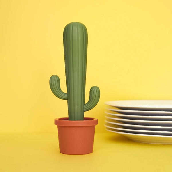 alvi Dish brush Cactus Colour green Cactus-shaped brush with support to clean plates, pots, pans and