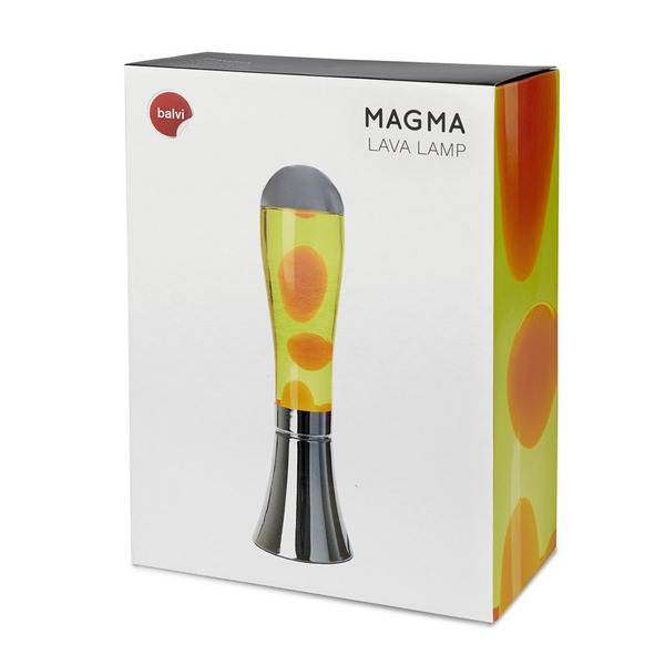 alvi Lampada Lava Magma Colore Argento / giallo Oggetto decorazione Dimensioni XL Alluminio/vetro 45